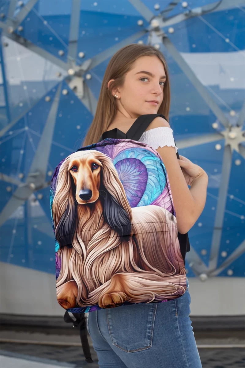 Afghan Hound Charisma Dog Aura Minimalist Backpack 2