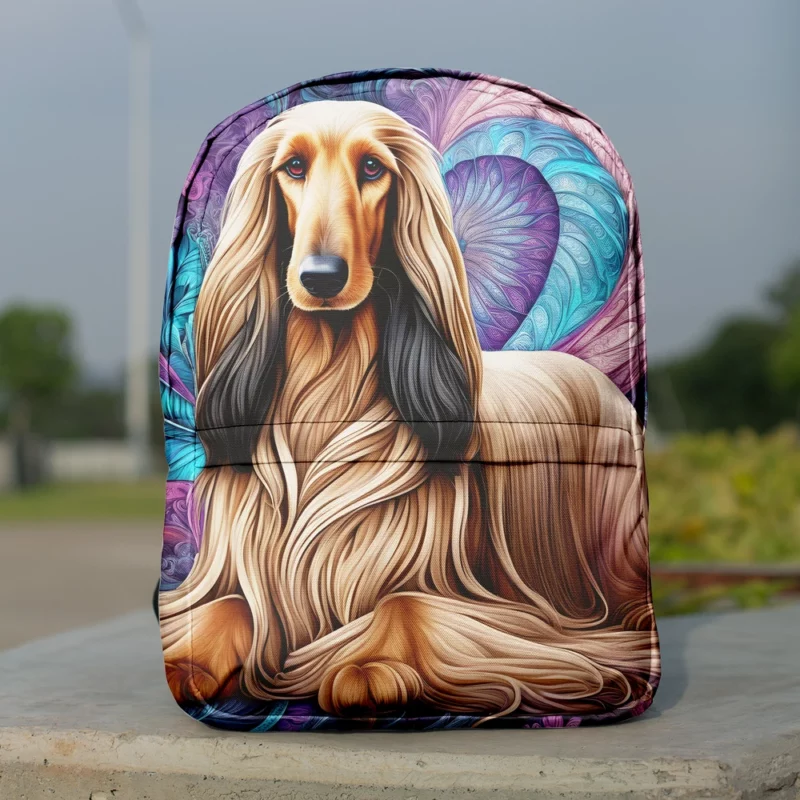 Afghan Hound Charisma Dog Aura Minimalist Backpack