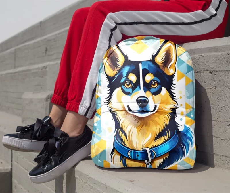 Alaskan Klee Kai Charm Dog Magic Minimalist Backpack 1