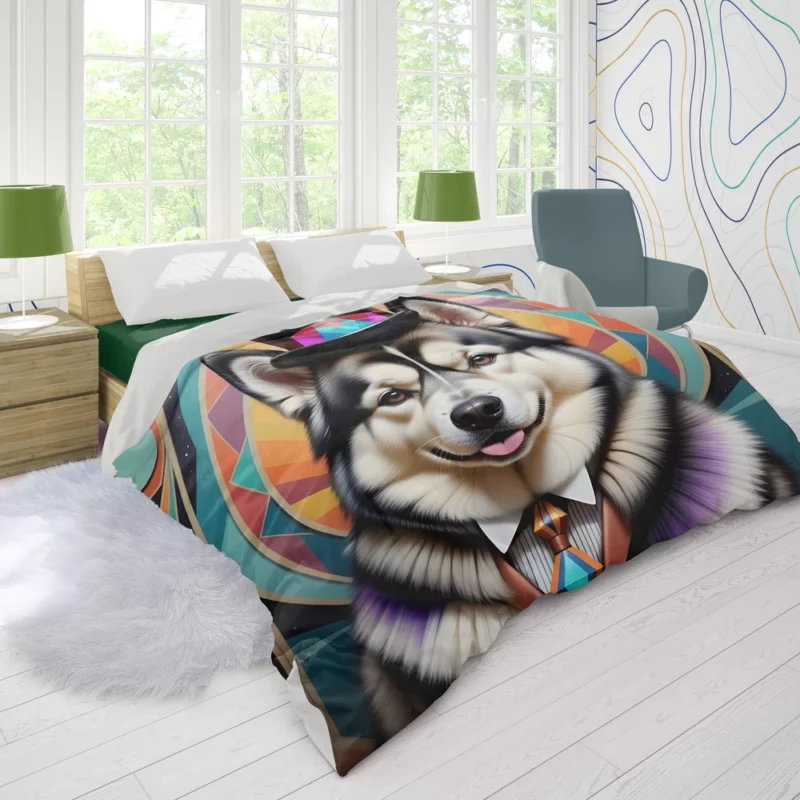 Alaskan Malamute Charm Dog Endearing Spirit Duvet Cover