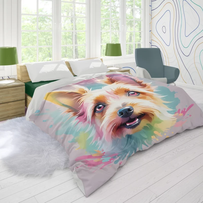 Alert Australian Terrier Dog Vigilance Duvet Cover