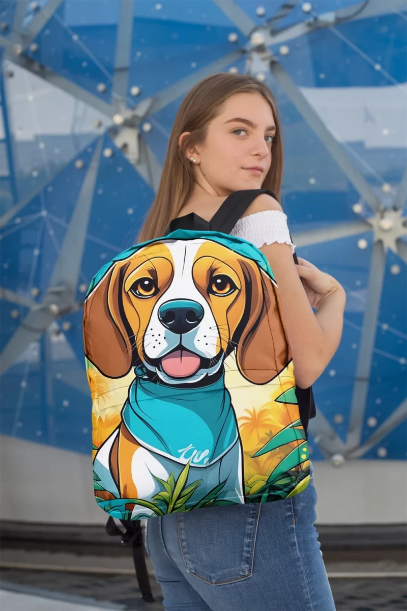 Alert Beagle Majesty Dog Presence Minimalist Backpack 2