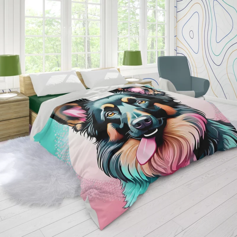 Alert Belgian Sheepdog Vigilance Dog Guardian Duvet Cover