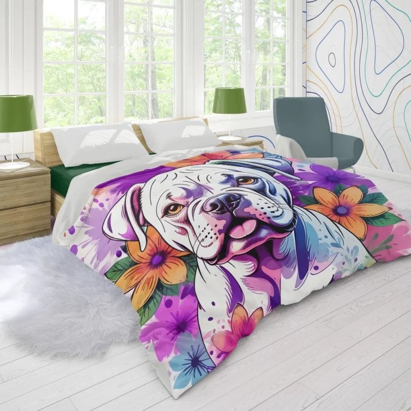 American Bulldog Vigilance Dog Watch Duvet Cover