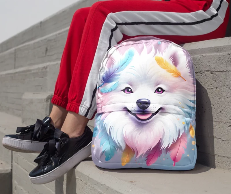 American Eskimo Elegance Dog Style Minimalist Backpack 1