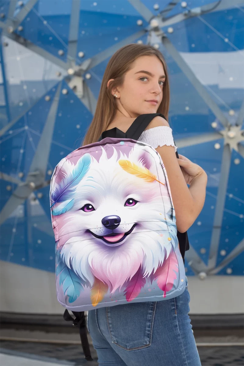 American Eskimo Elegance Dog Style Minimalist Backpack 2