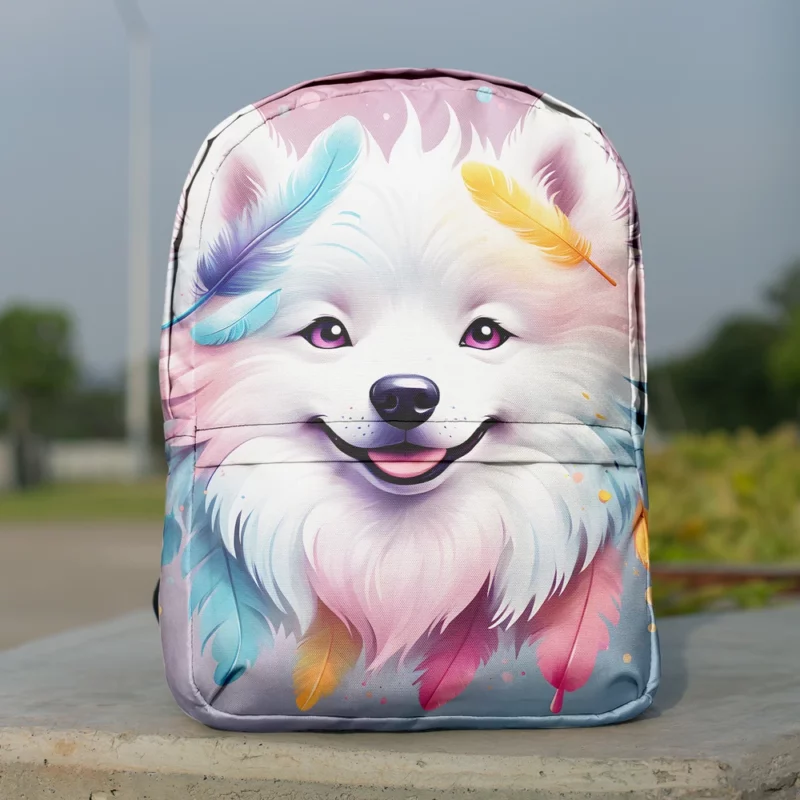 American Eskimo Elegance Dog Style Minimalist Backpack