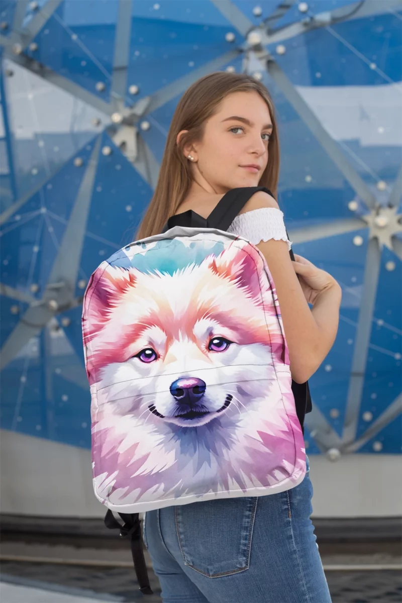 American Eskimo Joy Dog Delight Minimalist Backpack 2