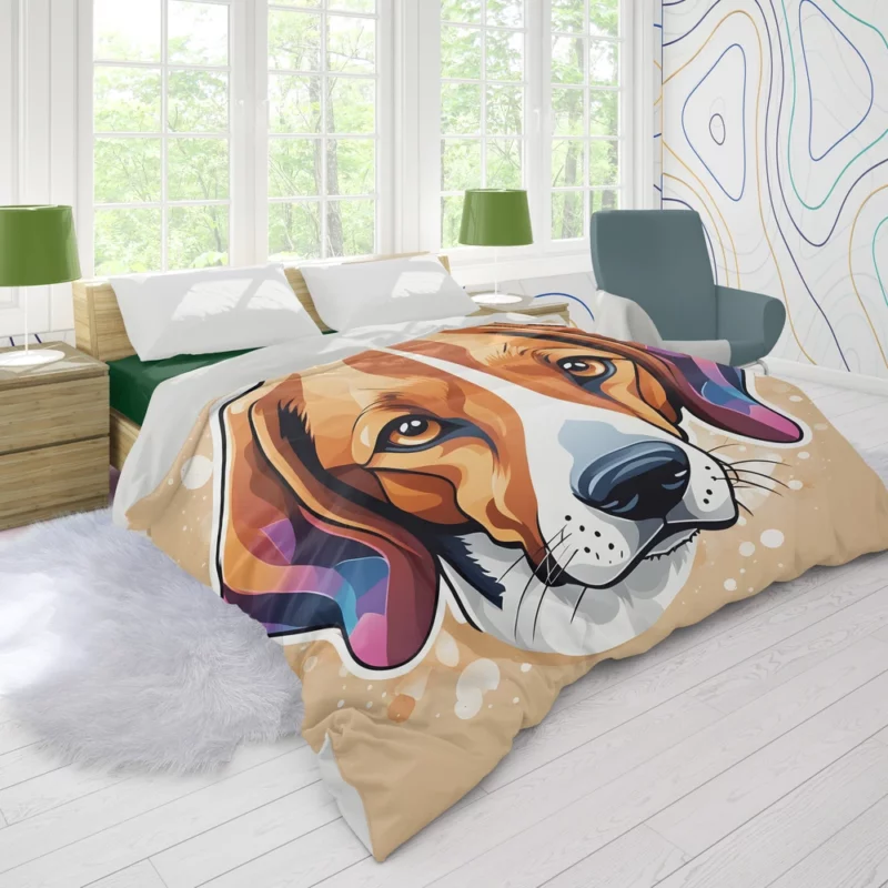 American Foxhound Beauty Dog Elegant Companion Duvet Cover