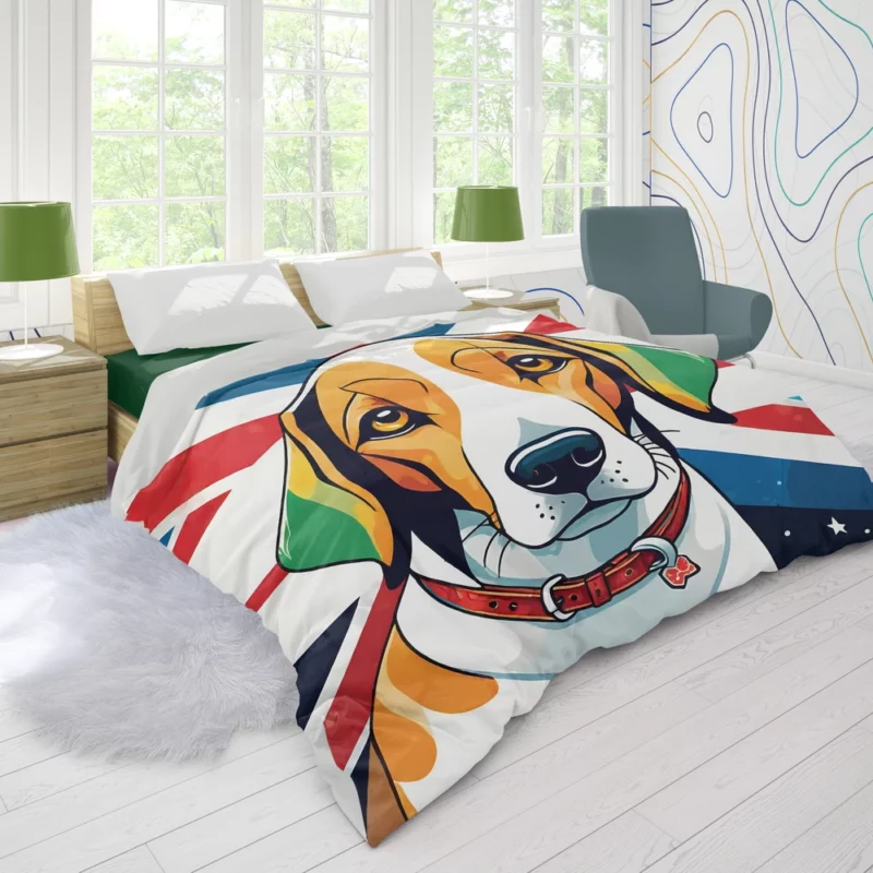 American Foxhound Grace Dog Elegant Prowess Duvet Cover