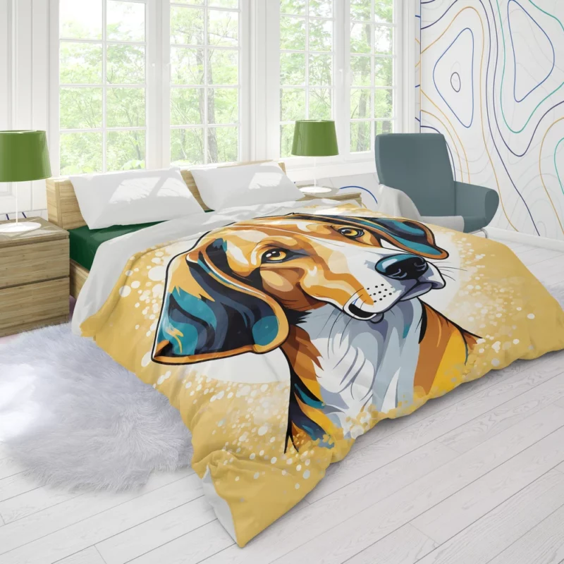 American Foxhound Vigilance Dog Watchful Companion Duvet Cover