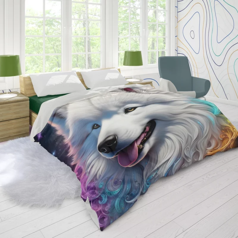 Arctic Hug Samoyed Dog Duvet Cover