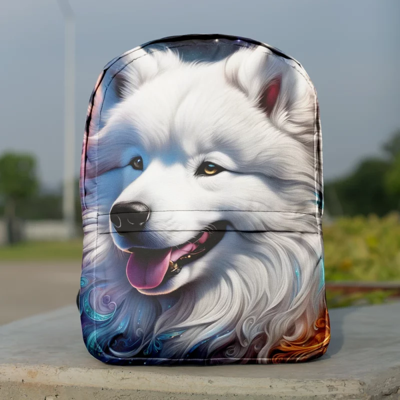 Arctic Hug Samoyed Dog Minimalist Backpack