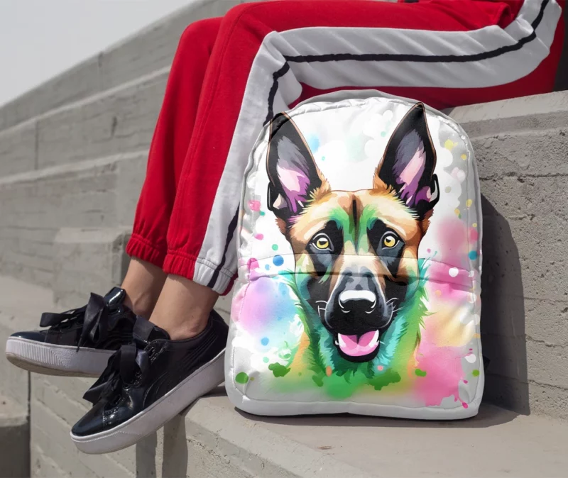 Athlete Belgian Malinois Dog Minimalist Backpack 1