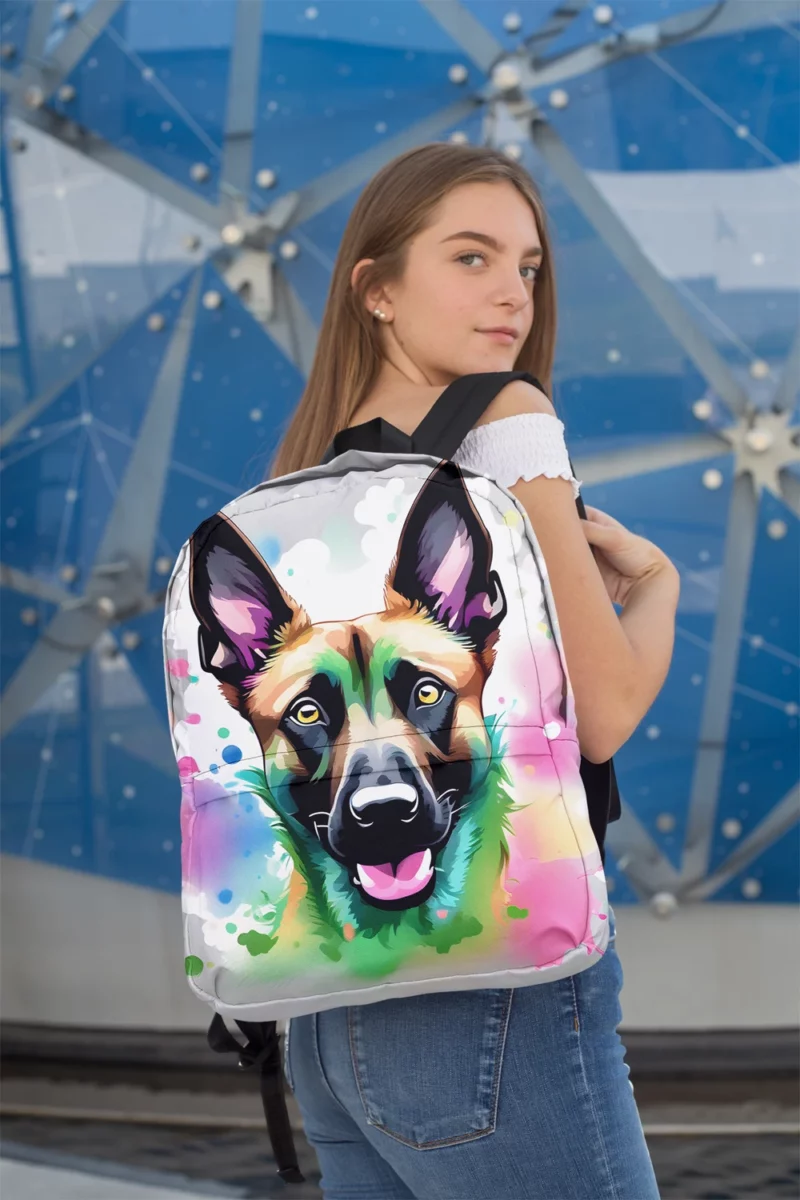 Athlete Belgian Malinois Dog Minimalist Backpack 2