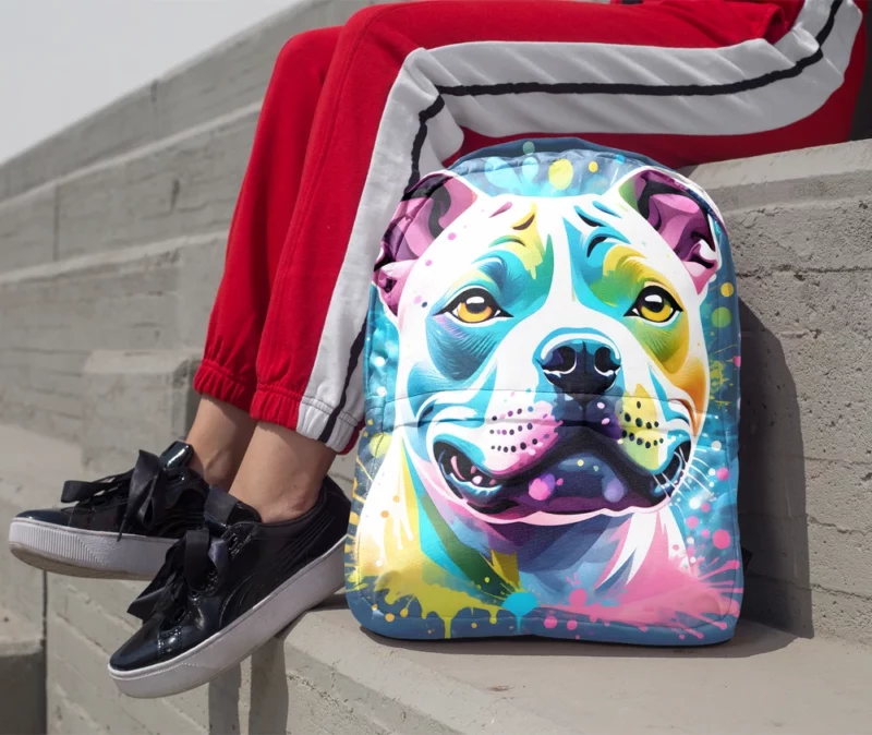 Athlete Staffordshire Bull Terrier Dog Minimalist Backpack 1