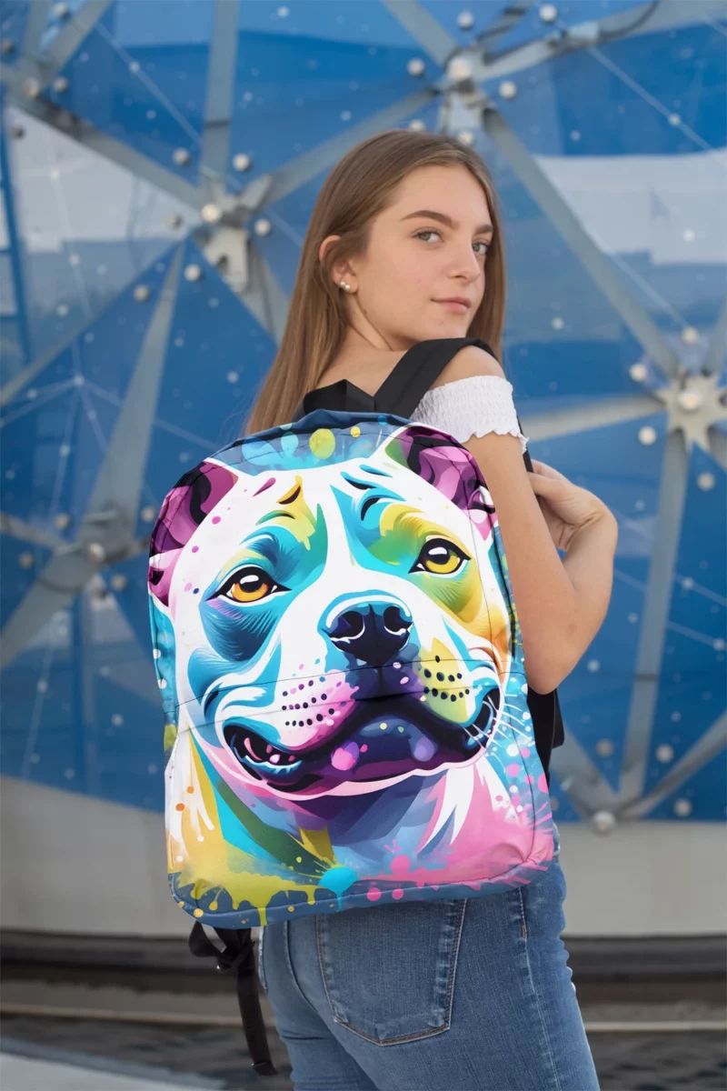 Athlete Staffordshire Bull Terrier Dog Minimalist Backpack 2