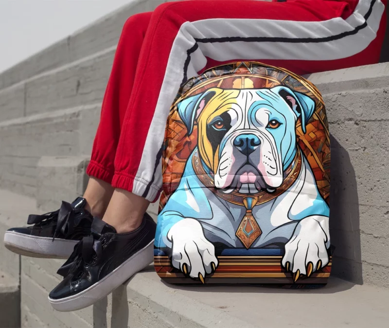 Athletic American Bulldog Beauty Dog Grace Minimalist Backpack 1