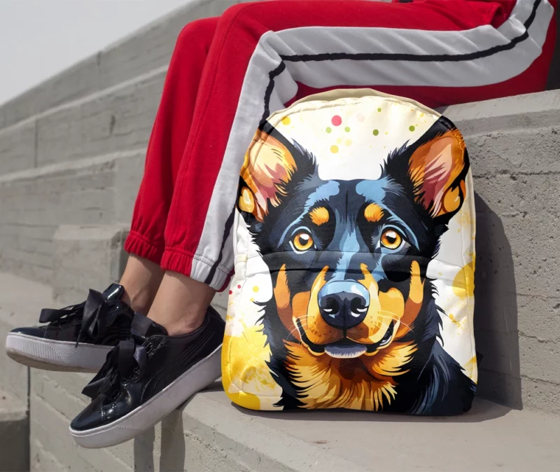 Australian Kelpie Charm Dog Endearing Spirit Minimalist Backpack 1