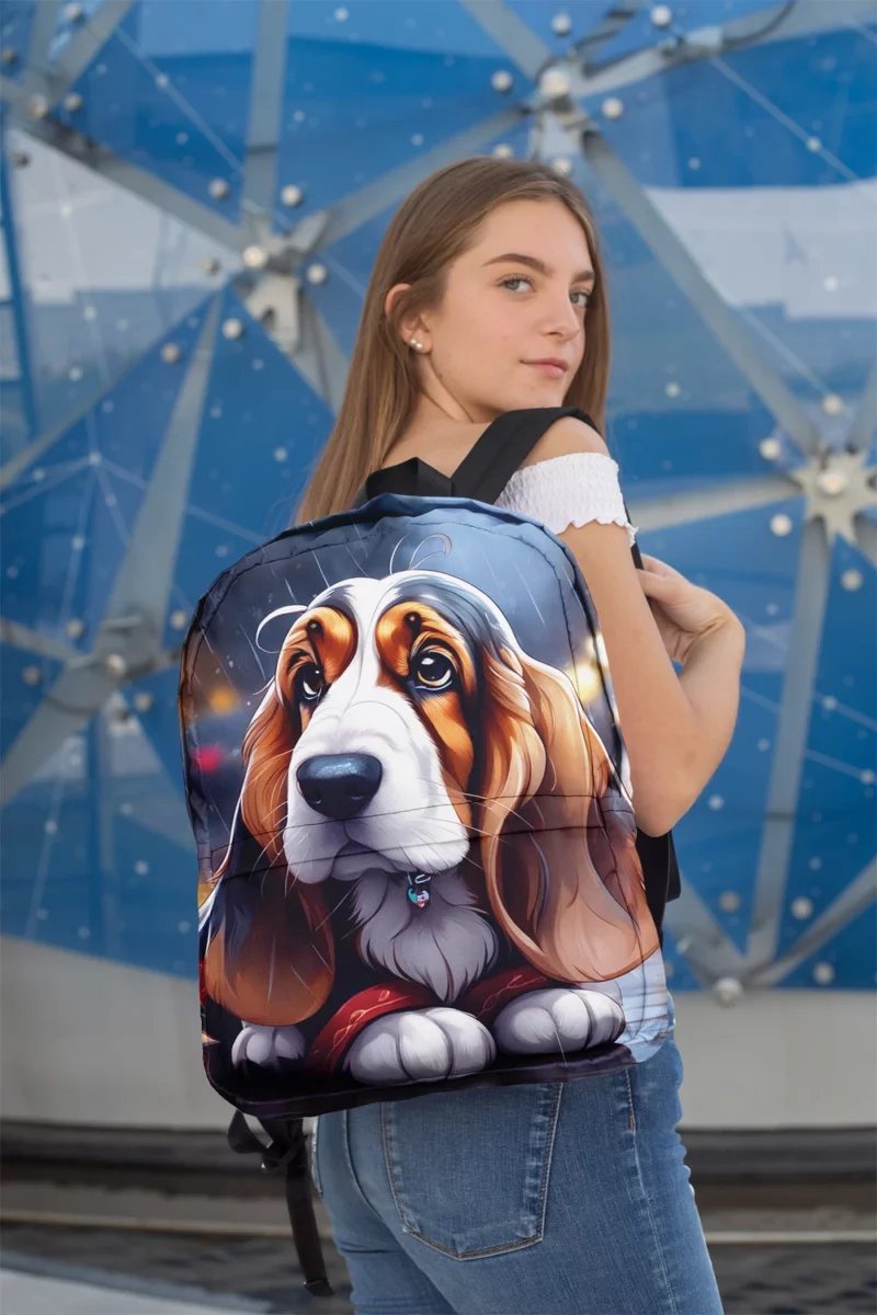 Basset Hound Beauty Dog Graceful Companion Minimalist Backpack 2