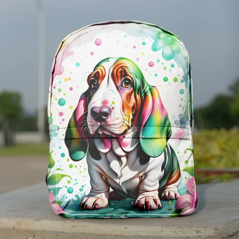 Basset Hound Charm Dog Endearing Spirit Minimalist Backpack