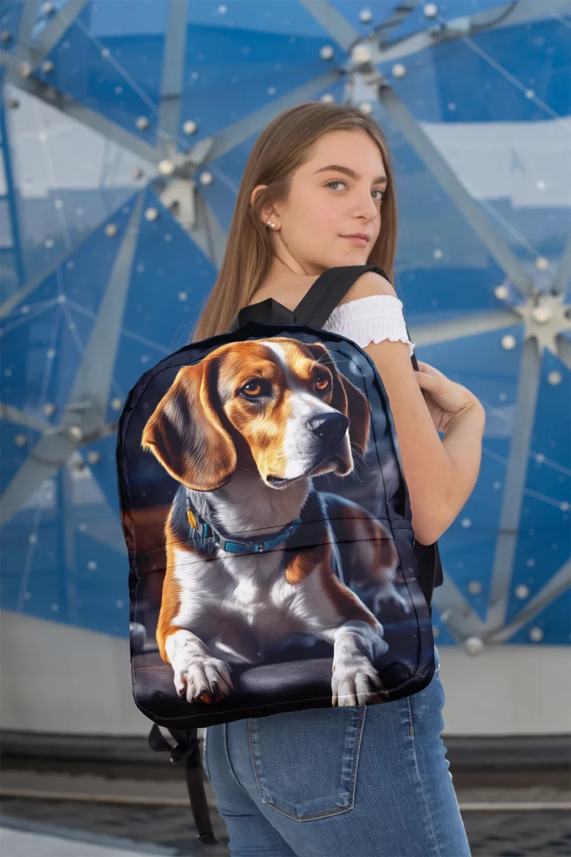 Beagle Charm Dog Endearing Spirit Minimalist Backpack 2