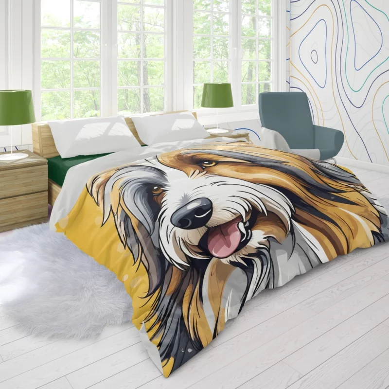 Bearded Collie Beauty Dog Elegant Companion Duvet Cover