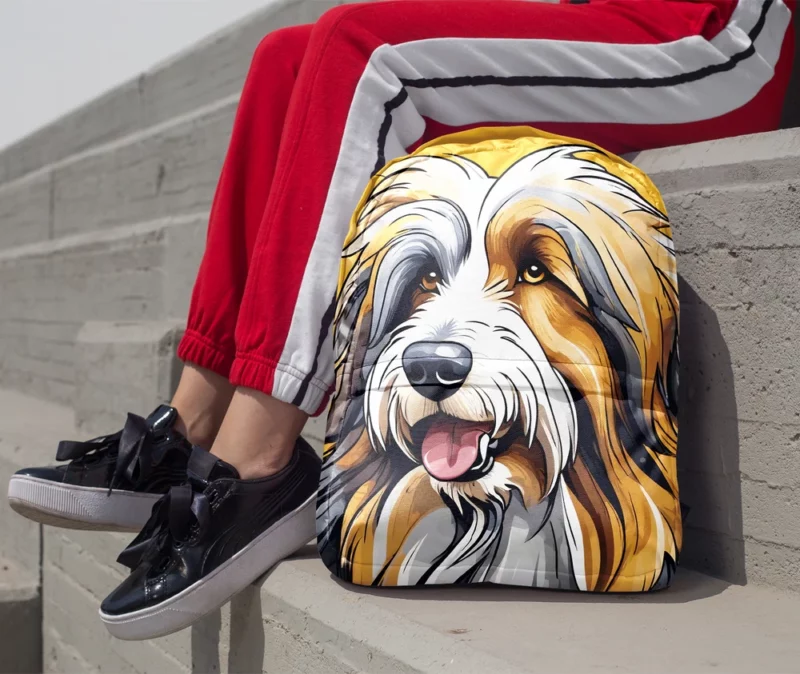 Bearded Collie Beauty Dog Elegant Companion Minimalist Backpack 1