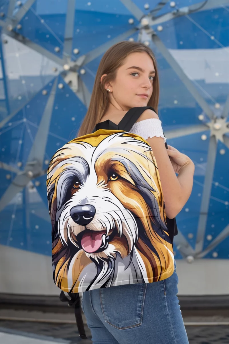 Bearded Collie Beauty Dog Elegant Companion Minimalist Backpack 2