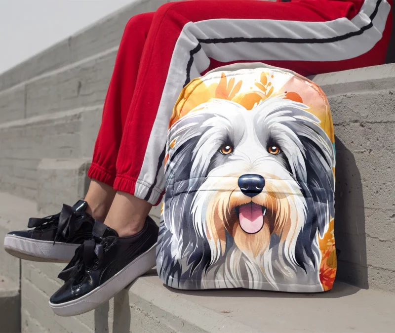 Bearded Collie Charm Dog Endearing Spirit Minimalist Backpack 1
