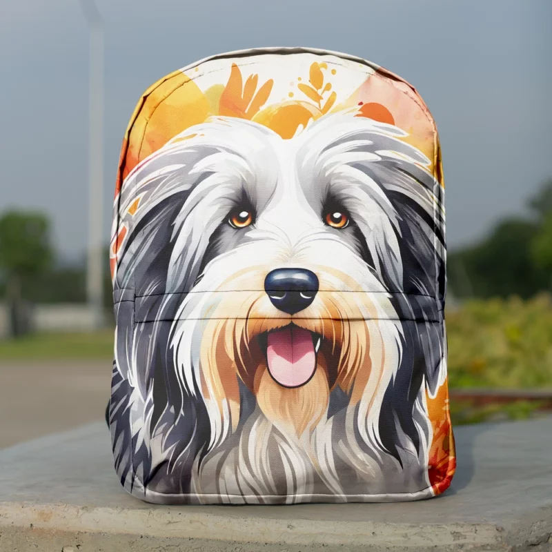Bearded Collie Charm Dog Endearing Spirit Minimalist Backpack