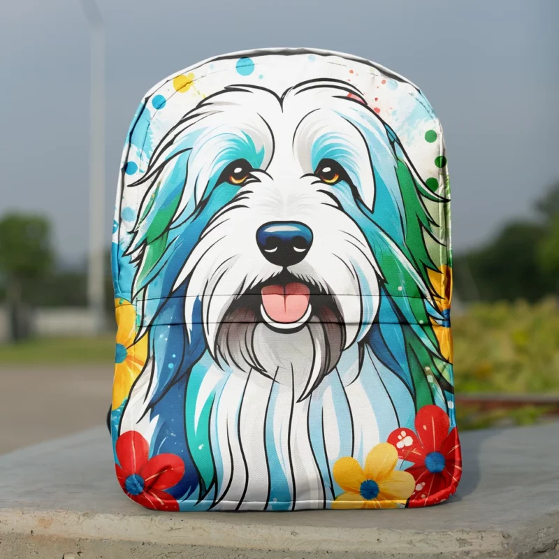 Bearded Collie Majesty Dog Elegant Presence Minimalist Backpack