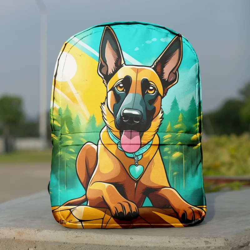 Belgian Cute Dog Malinois Majesty Minimalist Backpack