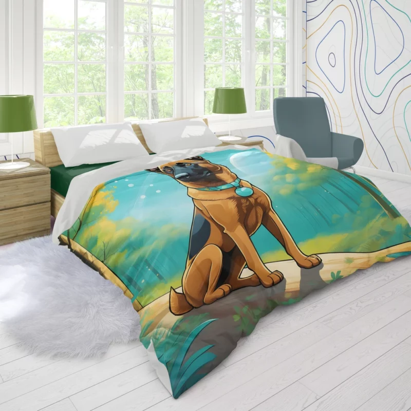 Belgian Malinois Majesty Dog Playful Duvet Cover