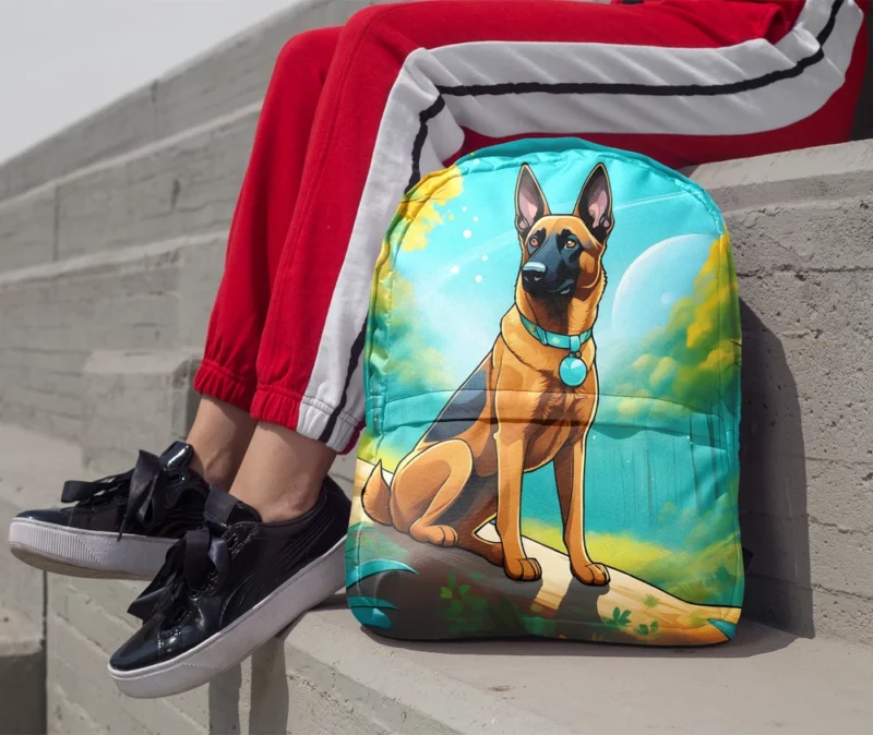 Belgian Malinois Majesty Dog Playful Minimalist Backpack 1