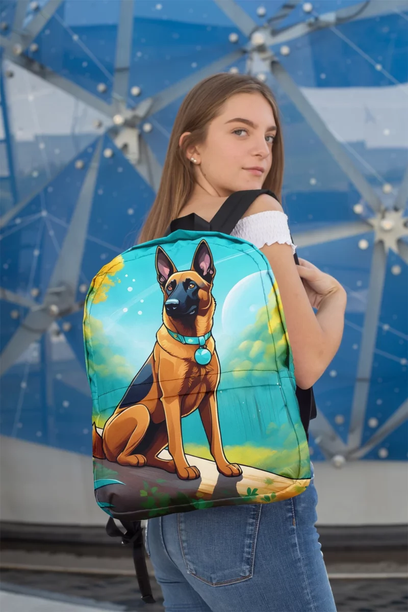 Belgian Malinois Majesty Dog Playful Minimalist Backpack 2