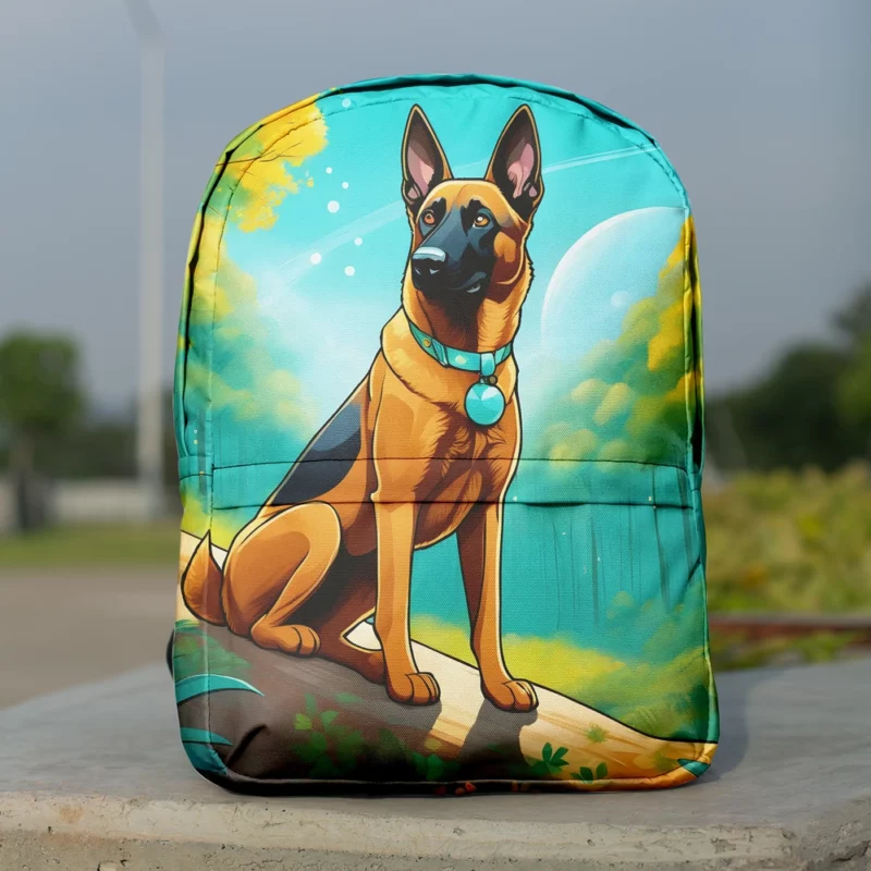 Belgian Malinois Majesty Dog Playful Minimalist Backpack