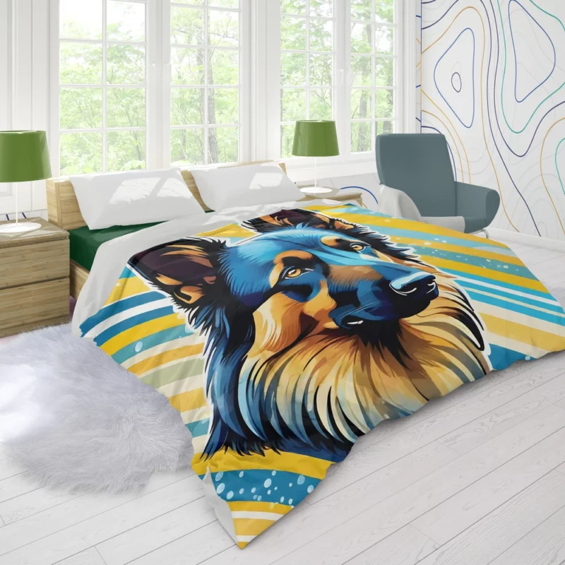 Belgian Sheepdog Majesty Dog Elegant Presence Duvet Cover