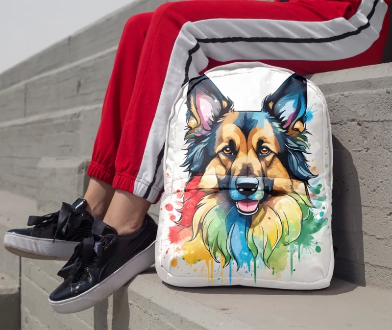 Belgian Tervuren Dog Family Friend Minimalist Backpack 1