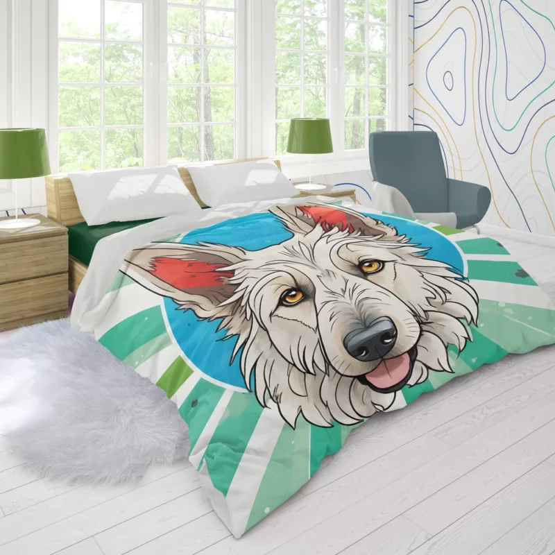 Berger Picard Dog Athletic Dynamo Duvet Cover