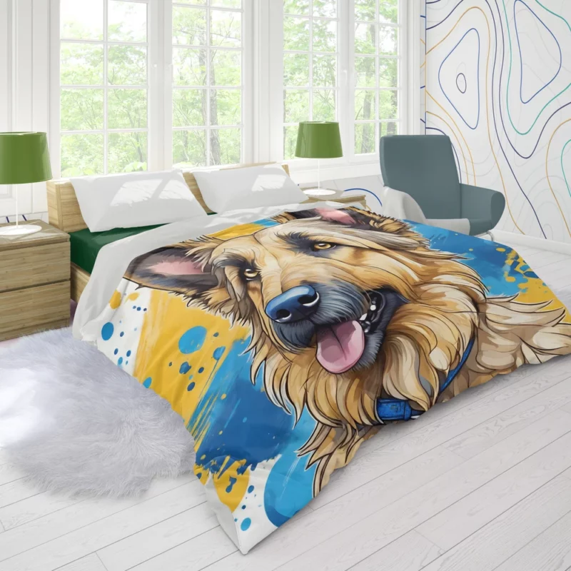 Berger Picard Dog Graceful Athlete Duvet Cover