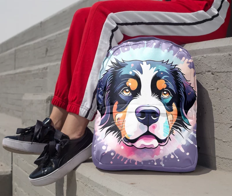 Bernese Mountain Dog Beauty and Brains Minimalist Backpack 1