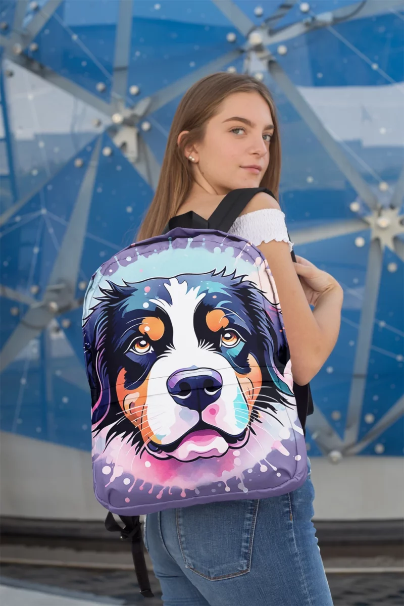 Bernese Mountain Dog Beauty and Brains Minimalist Backpack 2