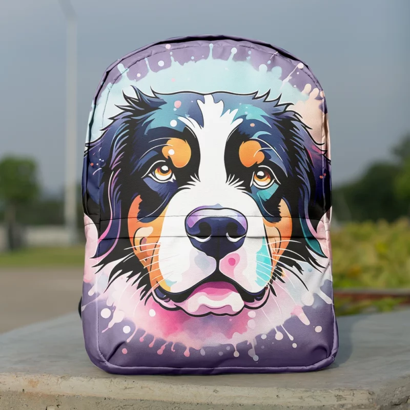 Bernese Mountain Dog Beauty and Brains Minimalist Backpack