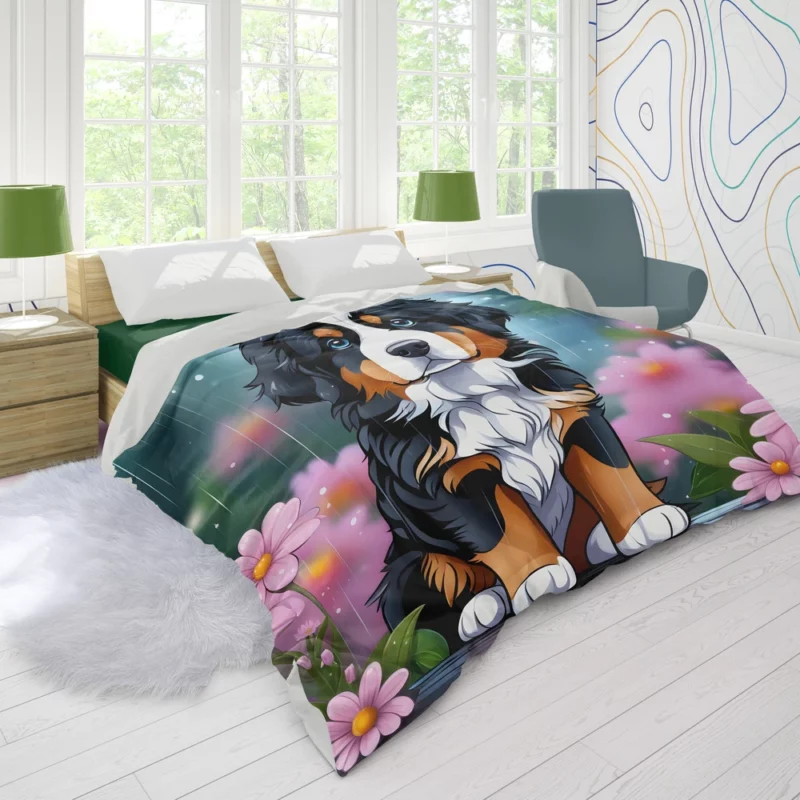 Bernese Mountain Dog Loyal Companion Duvet Cover