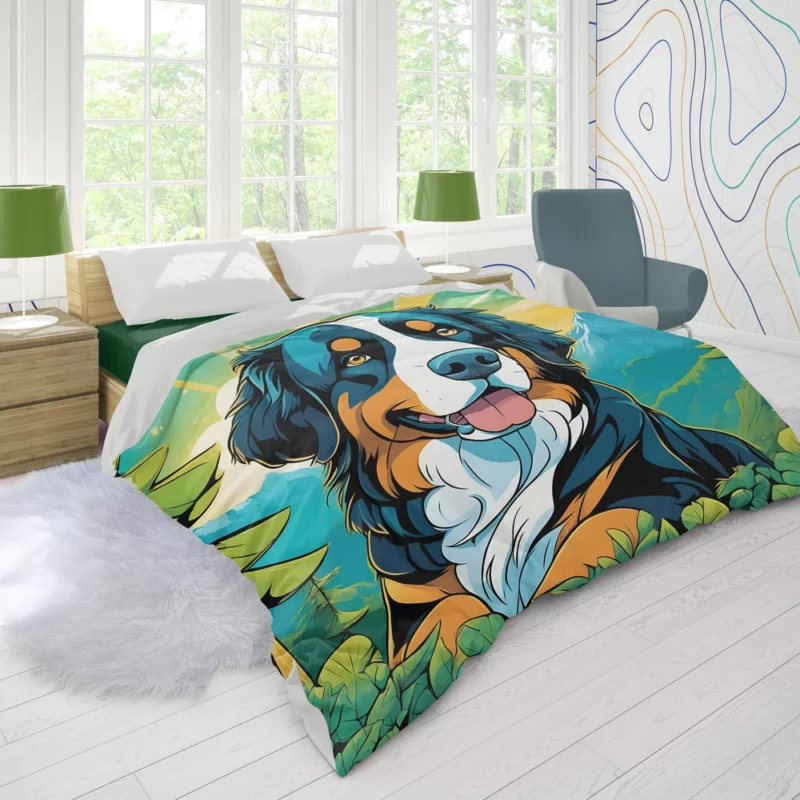 Bernese Mountain Dog Trusted Guardian Duvet Cover