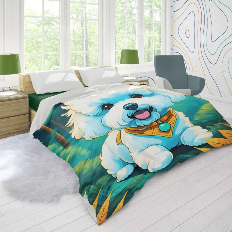 Bichon Frise Dog Intelligent Charm Duvet Cover