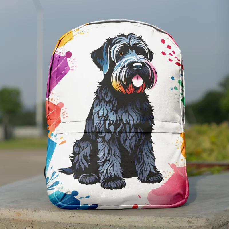 Black Russian Terrier Dog Elegant Guardian Minimalist Backpack