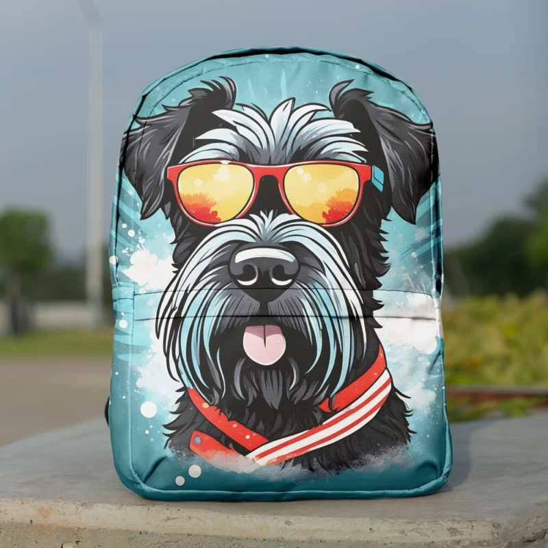 Black Russian Terrier Dog Graceful Beauty Minimalist Backpack