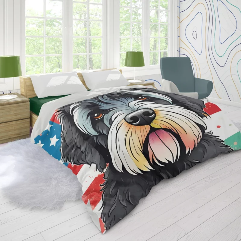 Black Russian Terrier Dog Heritage Hound Duvet Cover